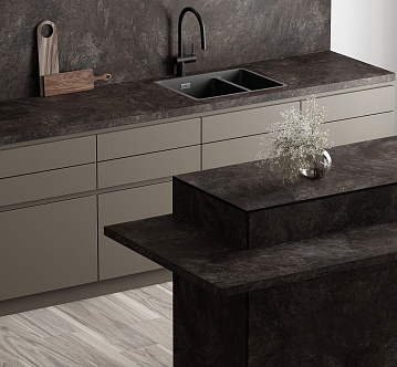 2333/Q Black Slate столешница elga