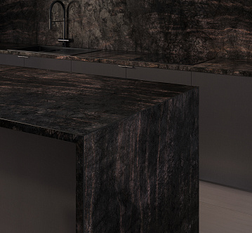 8113/R Black Quartzite пристенная панель elga