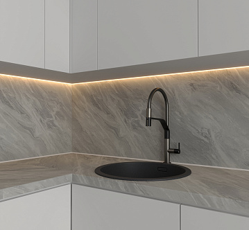 2341/Pt Nuvolato Marble пристенная панель kapso